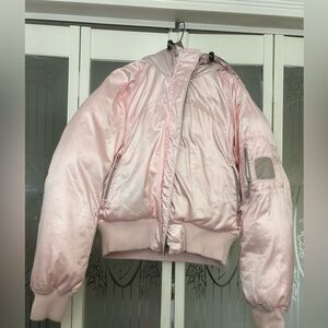 Nike baby pink ski jacket duck down filled women’s 12/14